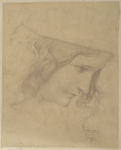 Study for 'The Reconciliation of the Montagues and Capulets....': Male Head