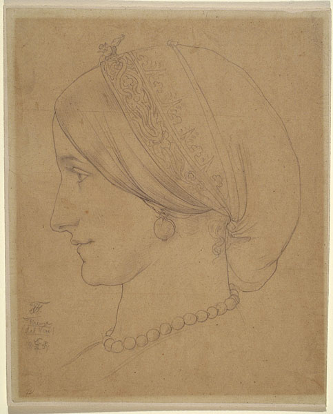 Study for 'Cimabue's Celebrated Madonna...': Female Head