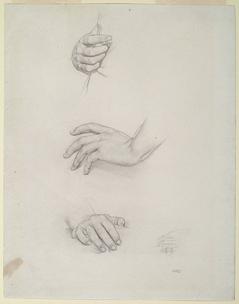 Studies for 'Cimabue's Celebrated Madonna...': Hands