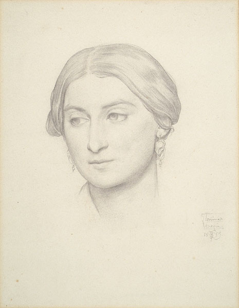 Study for 'Cimabue's Celebrated Madonna...': Female Head