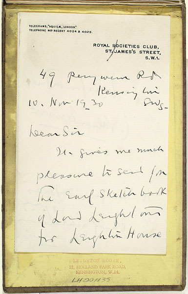 Letter by Coghlan Briscoe