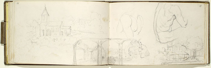 Views of a Church and a Garden
