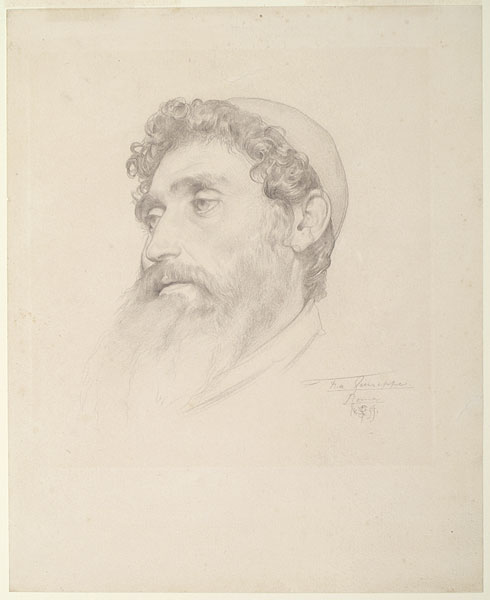 Study for 'Cimabue's Celebrated Madonna...': Male Head