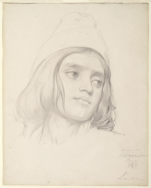 Study for 'Cimabue's Celebrated Madonna...': Male Head