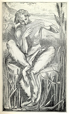 Illustration for 'A Musical Instrument': 'The Great God Pan'