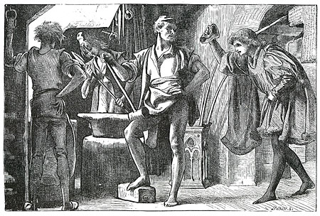 Illustration for 'Romola': 'Niccol= at Work'