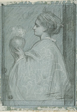 'Study for 'A Noble Lady of Venice': Composition