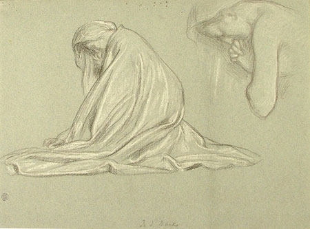 Study for 'Widow's Prayer': Female Figure