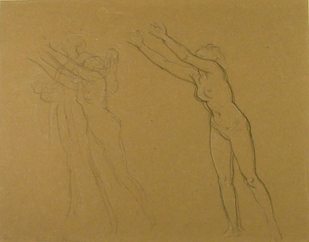 Study for 'Return of Persephone': Persephone and Demeter