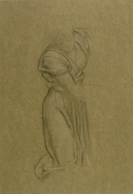 Study for 'Phoenicians Bartering with Ancient Britons': Female Figure