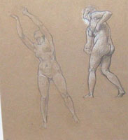 Study for 'Greek Girls Playing at Ball': Female Figures