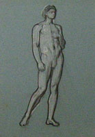 Study for 'The Daphnephoria': Male Figure