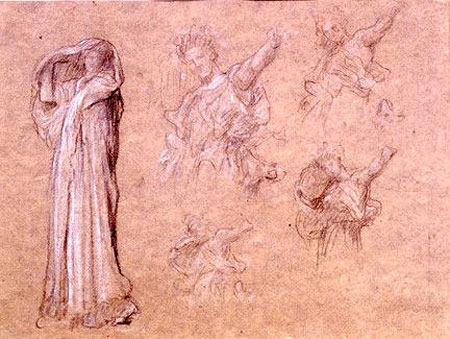 Studies for 'Bacchante' and 'Farewell!': Female Figures