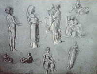 Studies for 'The Arts of Industry as Applied to Peace': Girl