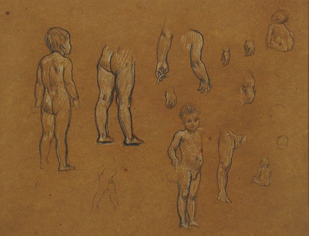Studies for 'Captive Andromache': Boy, Baby
