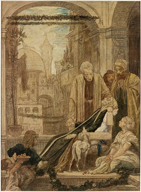 Study for 'The Death of Brunelleschi': Composition