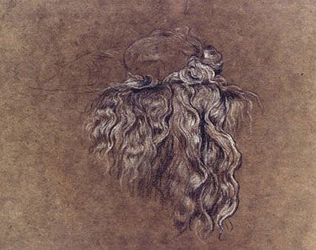 'Study for 'Summer Slumber': Hair