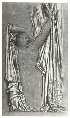 Study for 'The Last Watch of Hero': Curtain
