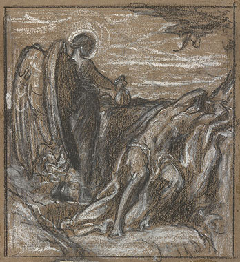 Study for 'Elijah in the Wilderness': Composition