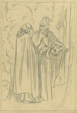 Study for an Illustration for 'Romola': 'But will you help me?'