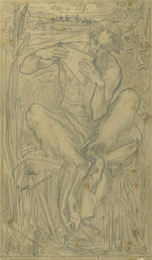 Study for an Illustration for 'A Musical Instrument': 'The Great God Pan', Composition