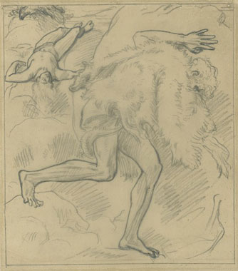 Study for an Illustration for 'Dalziel's Bible Gallery': 'Cain and Abel'