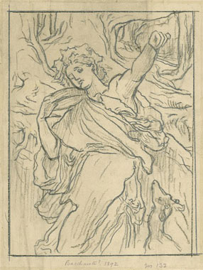 Study for 'Bacchante': Composition