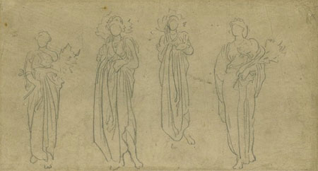 Study for 'The Daphnephoria': Female Figure