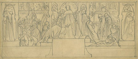 Study for 'The Wise and Foolish Virgins': Composition
