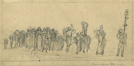 Study for 'The Daphnephoria': Composition
