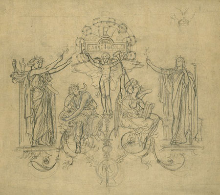Study for the 'Royal Academy Jubilee Address': Composition
