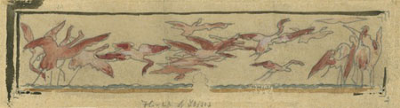 Study for Decoration for 44 Belgrave Square, London: Frieze with Birds
