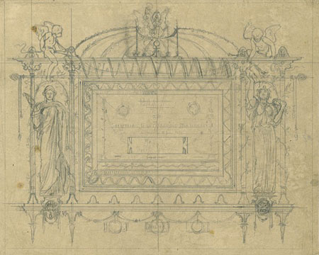Study for a Design for an Invitation to a Banquet: Composition