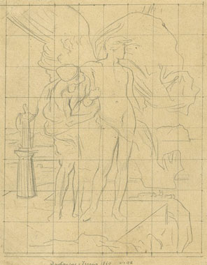 Study for 'Daedalus and Icarus': Composition