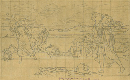 Study for 'Greek Girls Playing at Ball': Composition