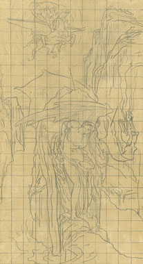 Study for 'Perseus and Andromeda': Composition