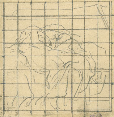 Study for 'Flaming June': Composition