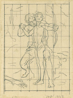 Study for 'Hit': Composition