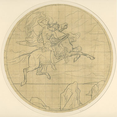 Study for 'Perseus on Pegasus Hastening to the Rescue of Andromeda': Composition