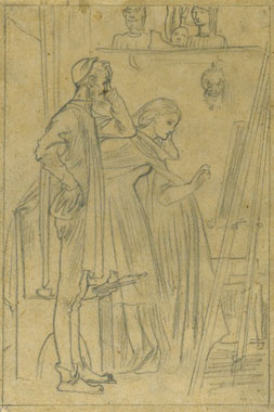 Study for an Illustration for 'Romola': 'The Painted Record'