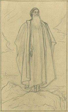 Study for an Illustration for 'Dalziel's Bible Gallery': 'Moses Views the Promised Land'