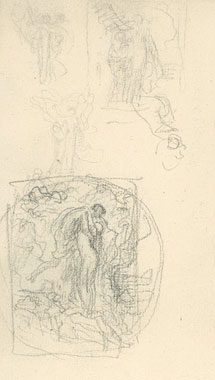 Studies for 'Helios and Rhodos' and 'Daedalus and Icarus': Compositions