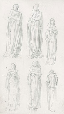 Studies for 'Iostephane': Female Figures