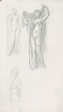 Studies for 'Phryne at Eleusis': Female Figures