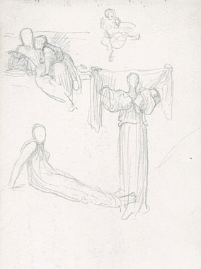 Studies for 'Invocation': Female Figures