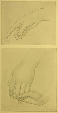Study for 'Cimabue's Celebrated Madonna...': Hands