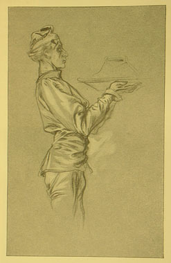 Study for 'Count Paris...' : Waiter