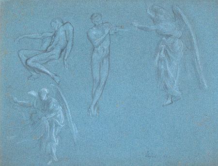 Studies for 'Elijah in the Wilderness': Angel, Elijah