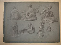 Study for 'The Arts of Industry as Applied to War': Female Figures Sewing