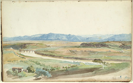 View of a Landscape with the Molo Bridge
